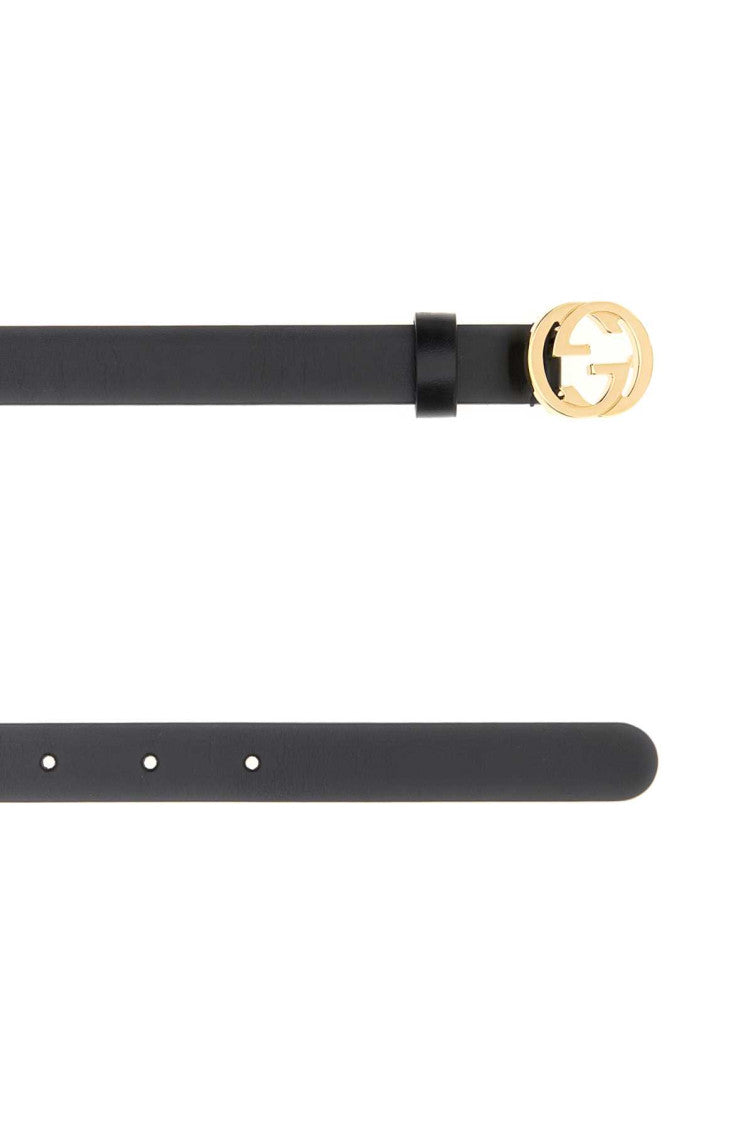 Black Logo Buckle Belt 2
