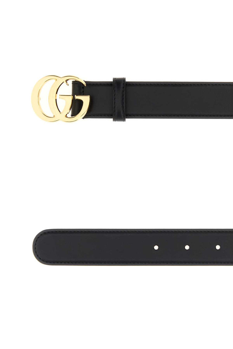 Black Logo Buckle Belt 2