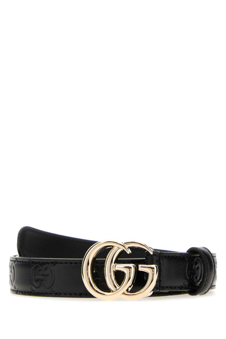 Black Logo Buckle Belt 1