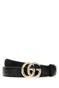 Black Logo Buckle Belt 1