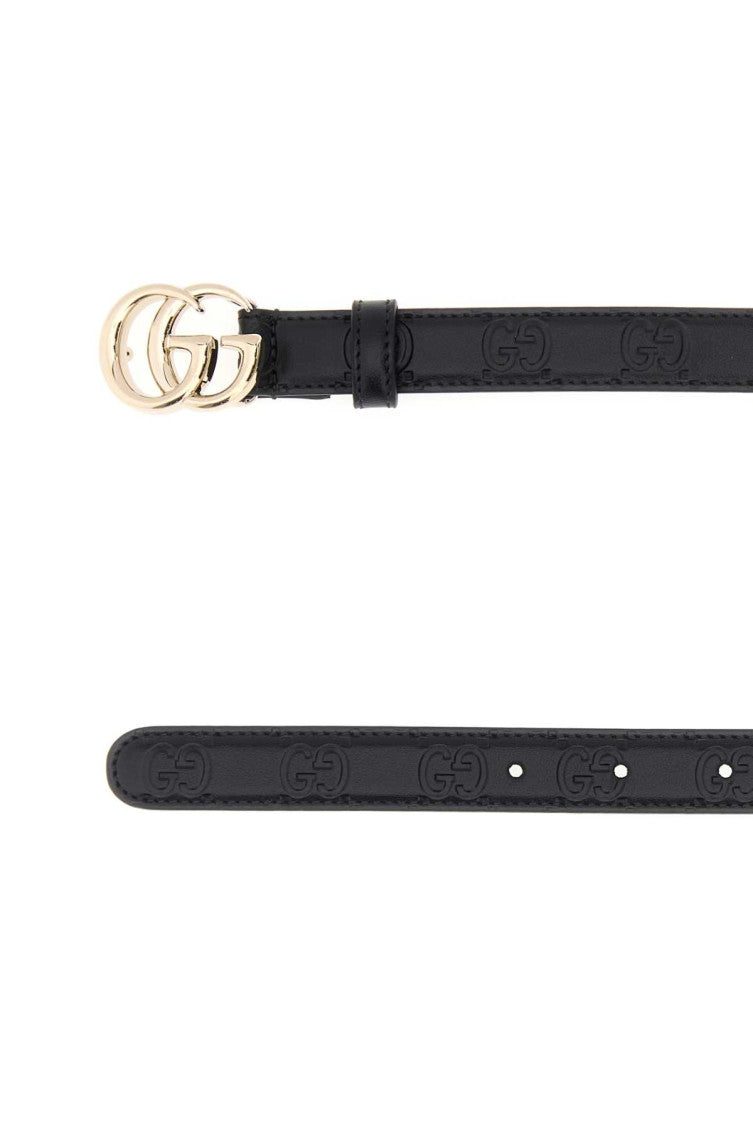 Black Logo Buckle Belt 2