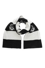 Black White Stripes Scarf 1