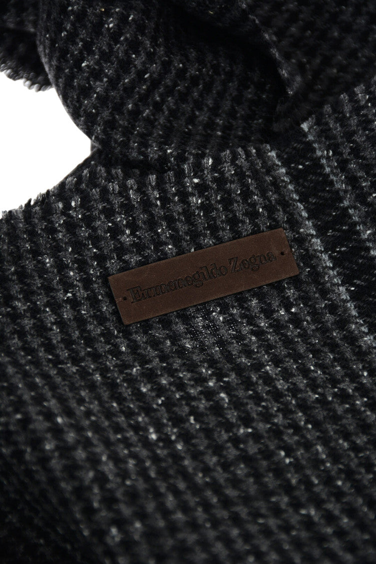 Black Houndstooth Scarf 2