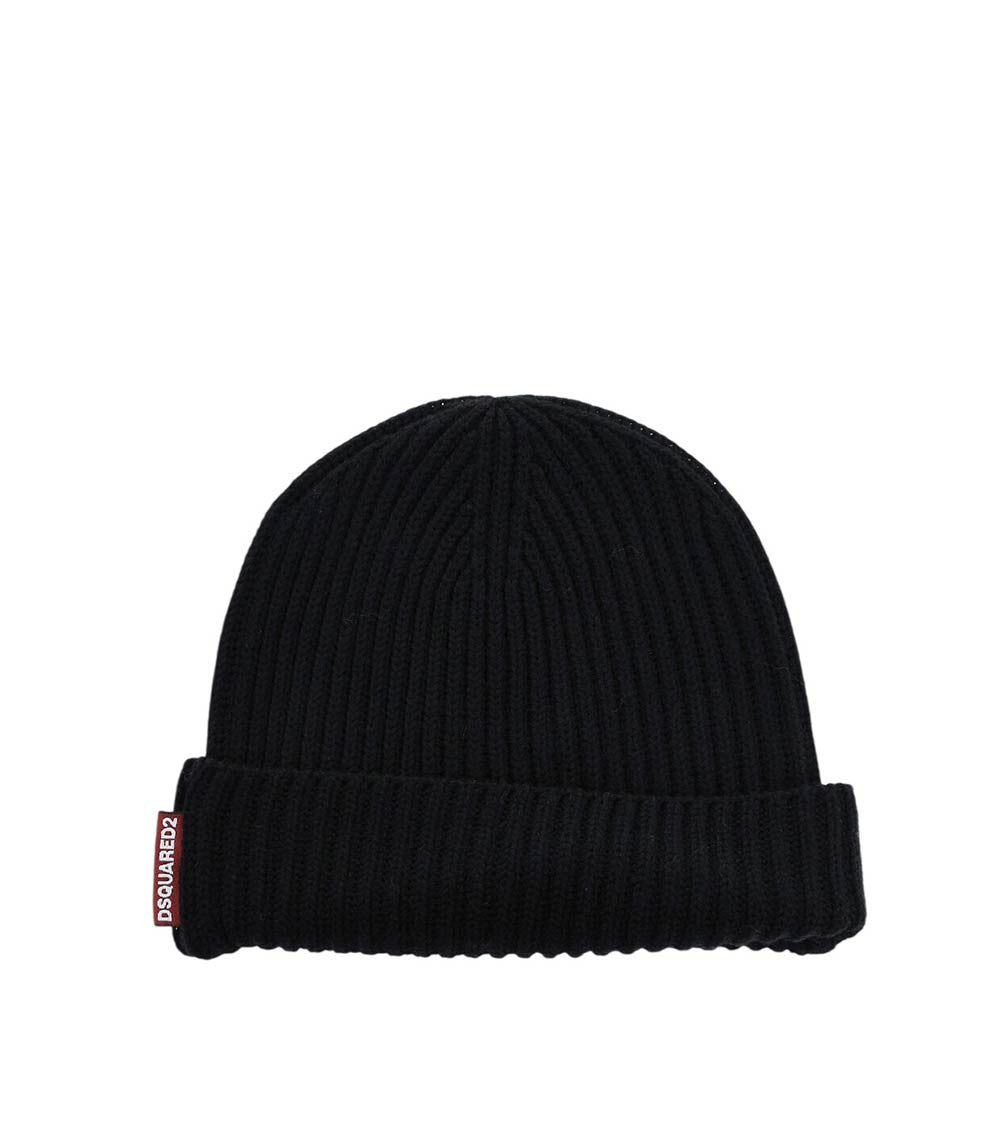 Black Knitted Beanie And Scarf Set 4