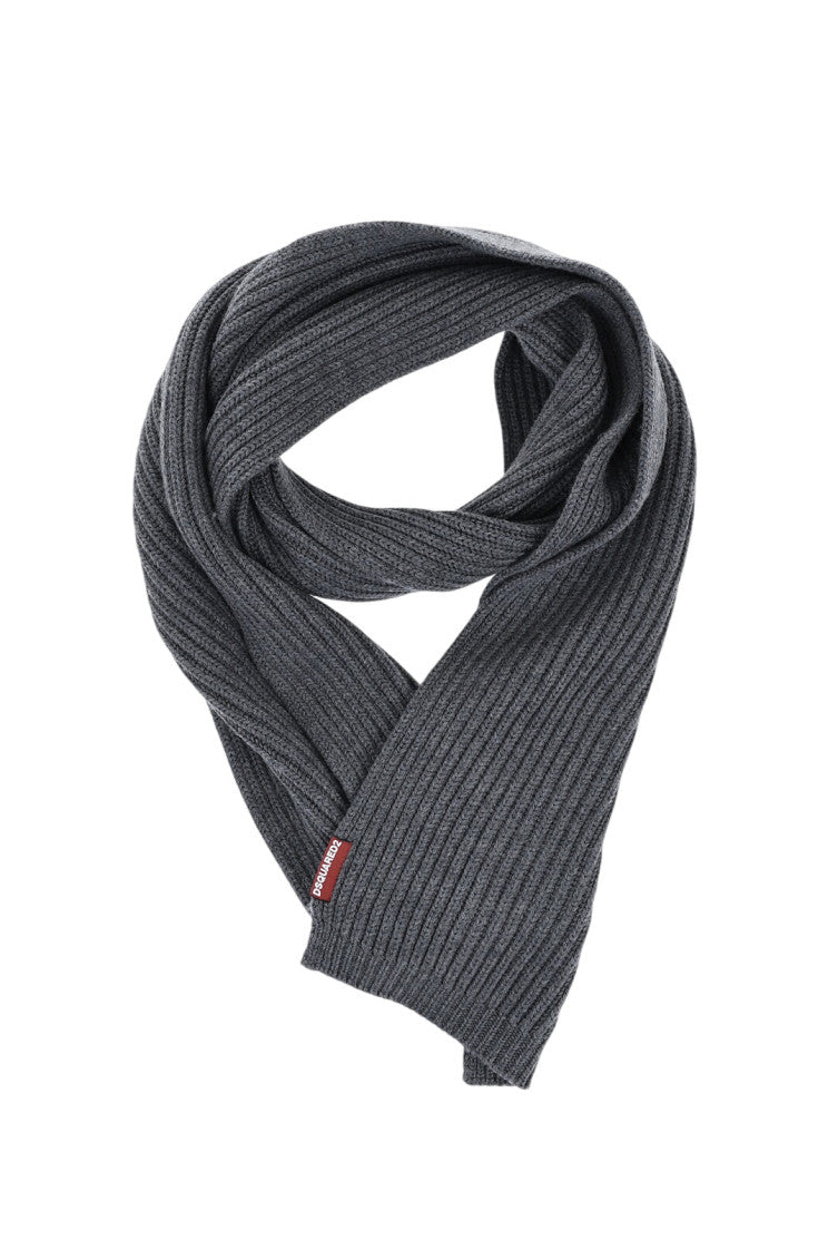 Grey Knitted Beanie And Scarf Set 3