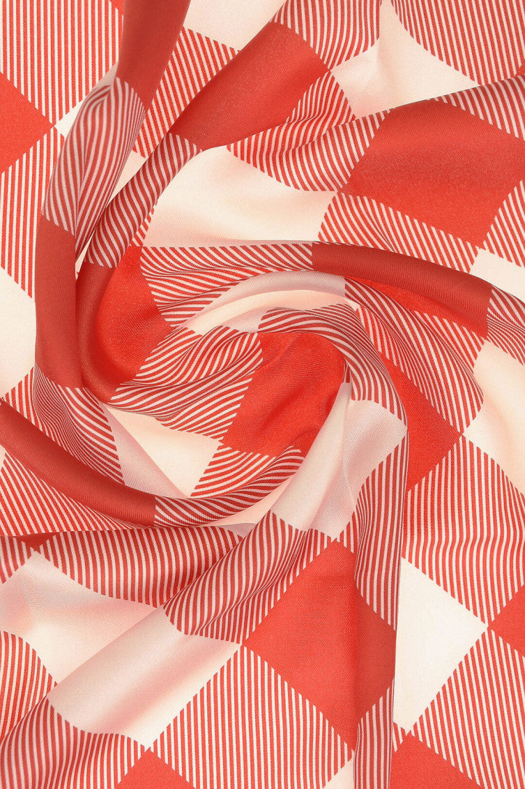 Red Checks Scarf 2