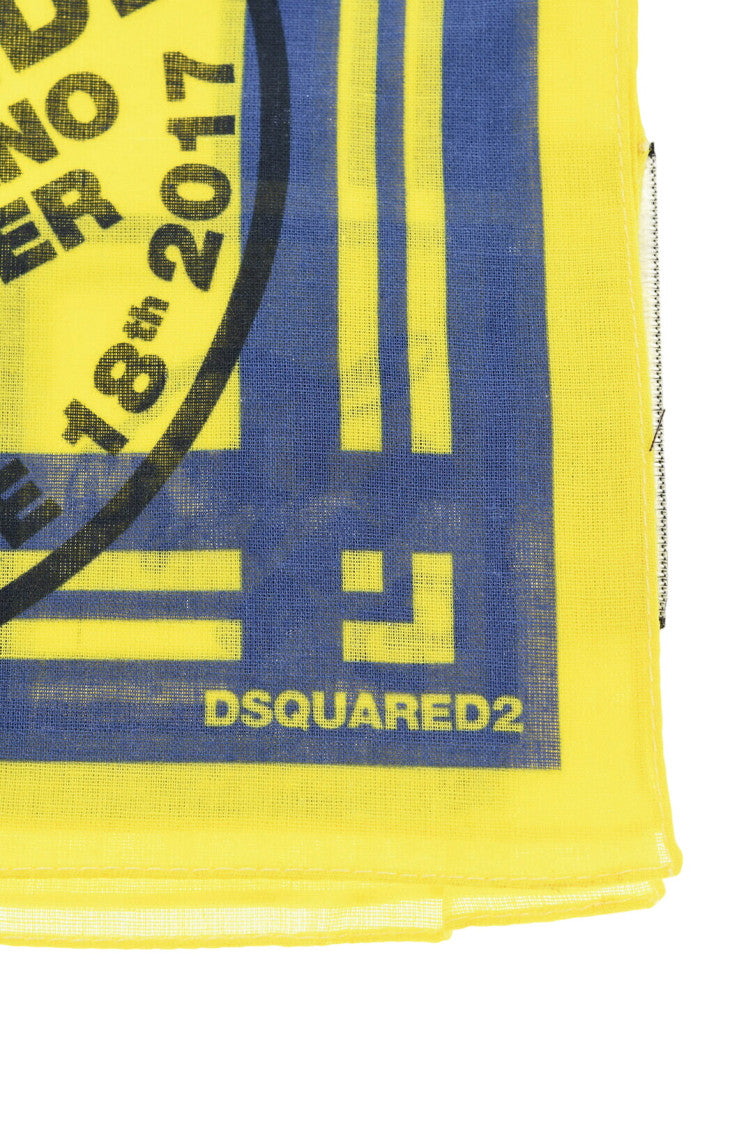 Yellow Logo Printed Scarf 3