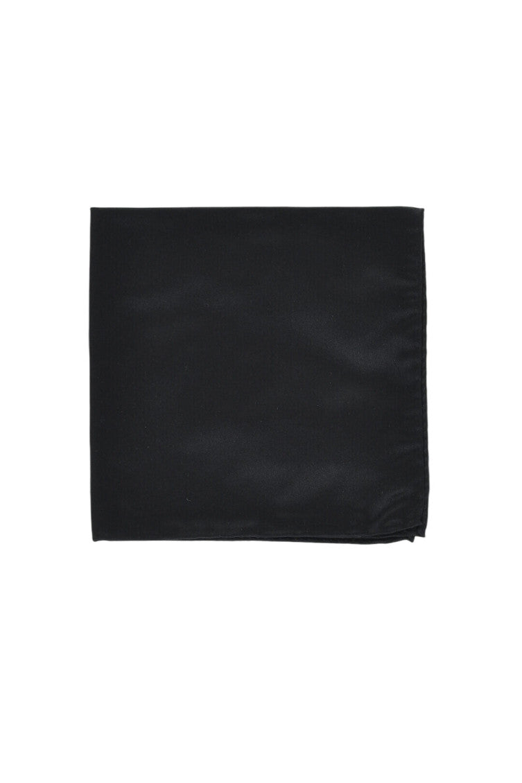 Black Solid Pocket Square 1