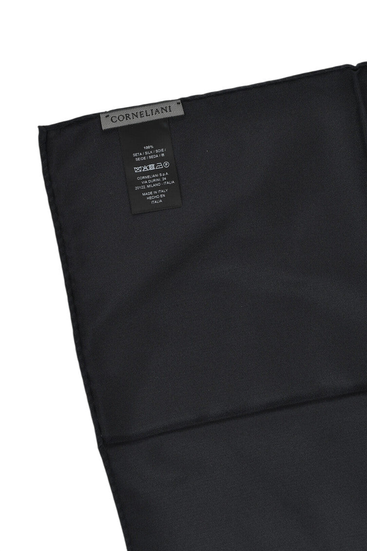 Black Solid Pocket Square 2