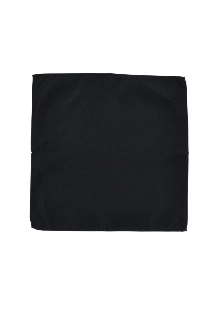 Black Solid Pocket Square 3