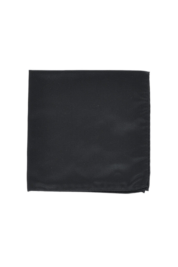 Black Solid Pocket Square 4