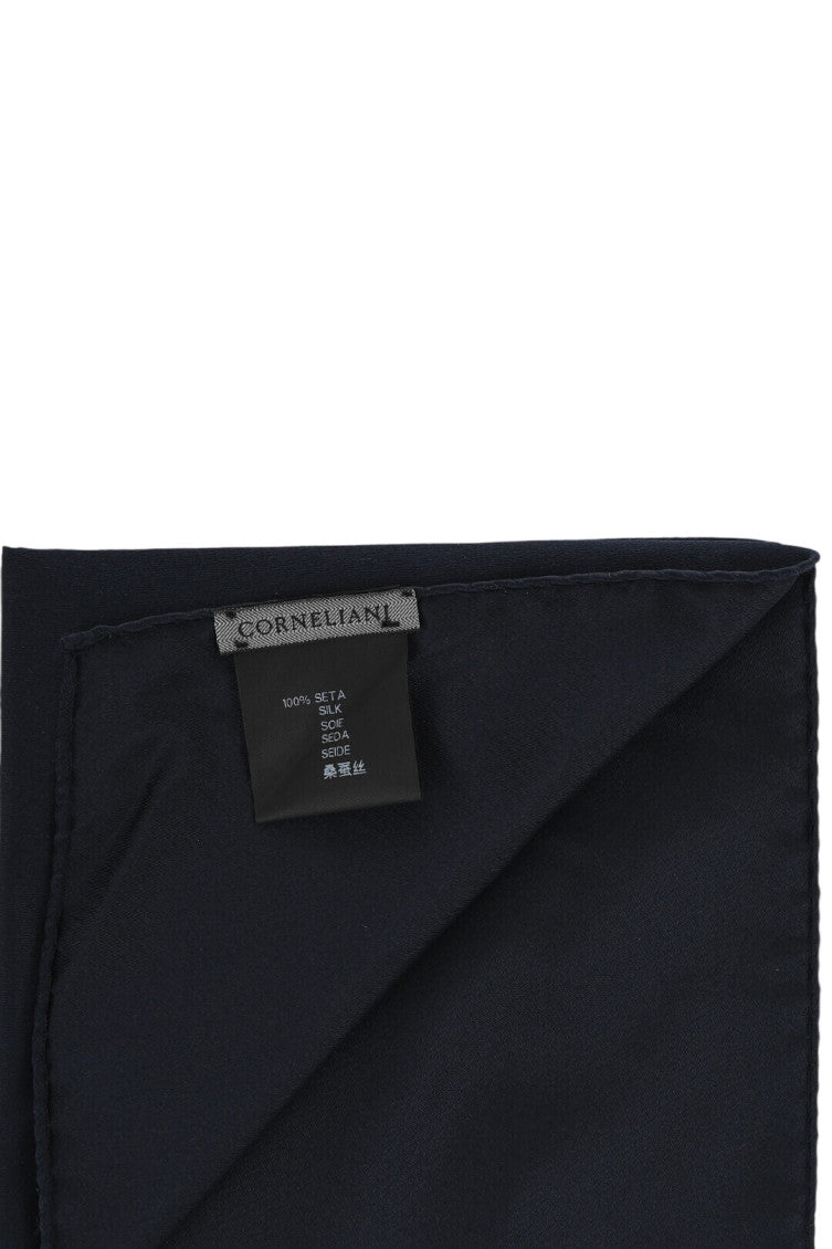 Dark Blue Solid Pocket Square 3