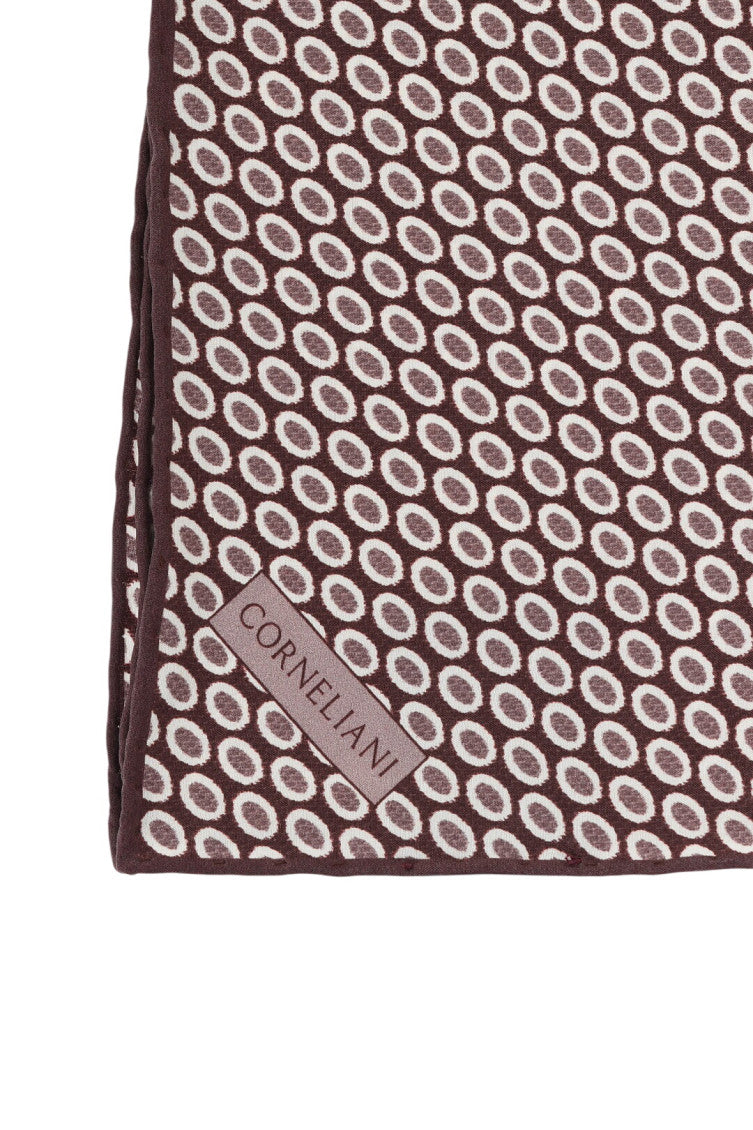 Maroon Geometric Print Pocket Square 2