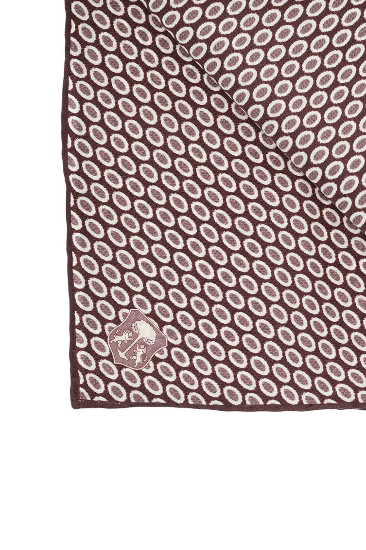 Maroon Geometric Print Pocket Square 3