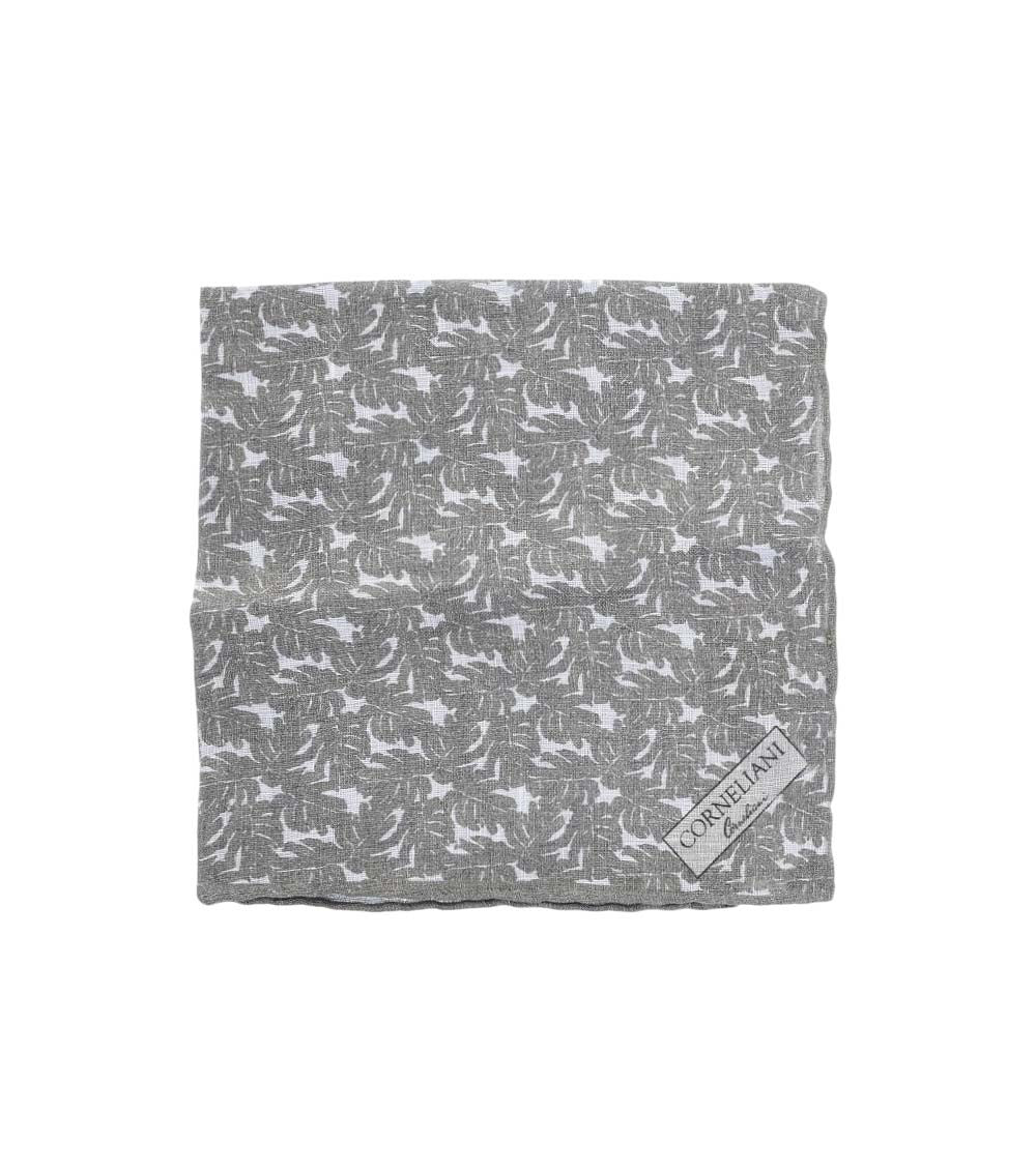 Grey Printed Pocket Square 1