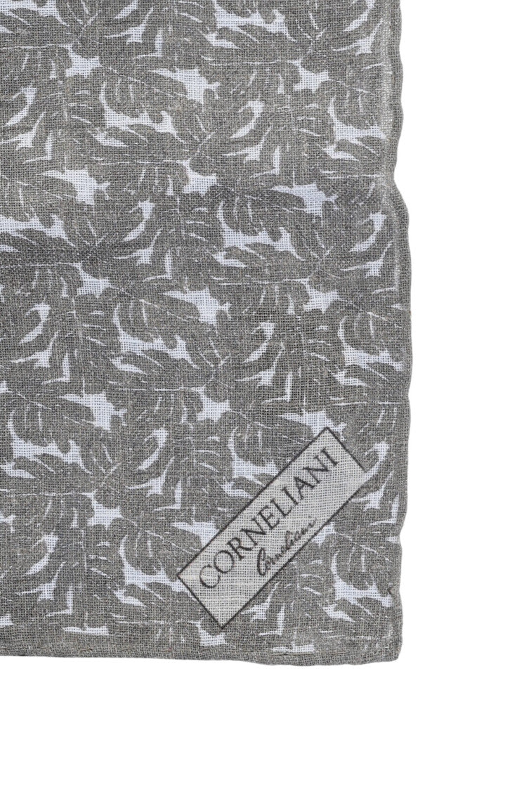 Grey Printed Pocket Square 2