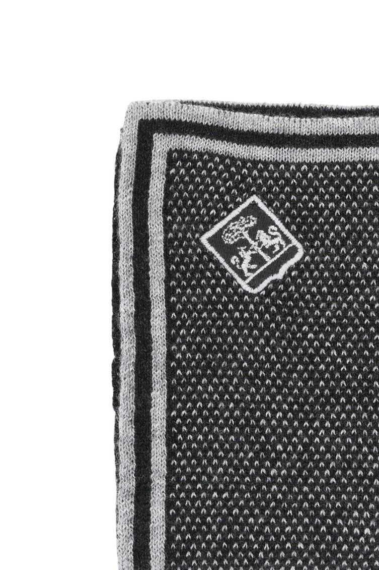 Black Textured Pocket Square 2