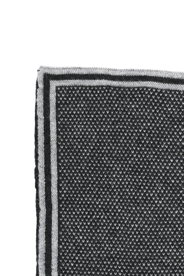 Black Textured Pocket Square 3