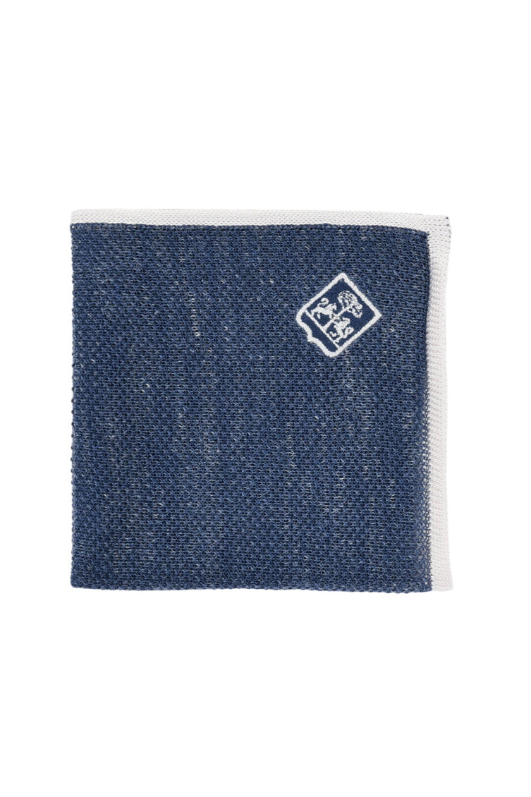 Blue Textured Pocket Square 1