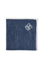 Blue Textured Pocket Square 1