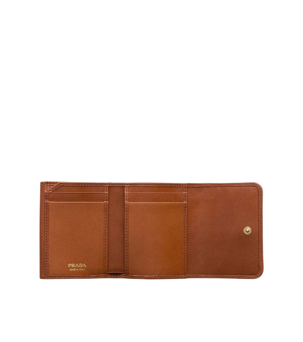 Brown Logo Woven Wallet 3