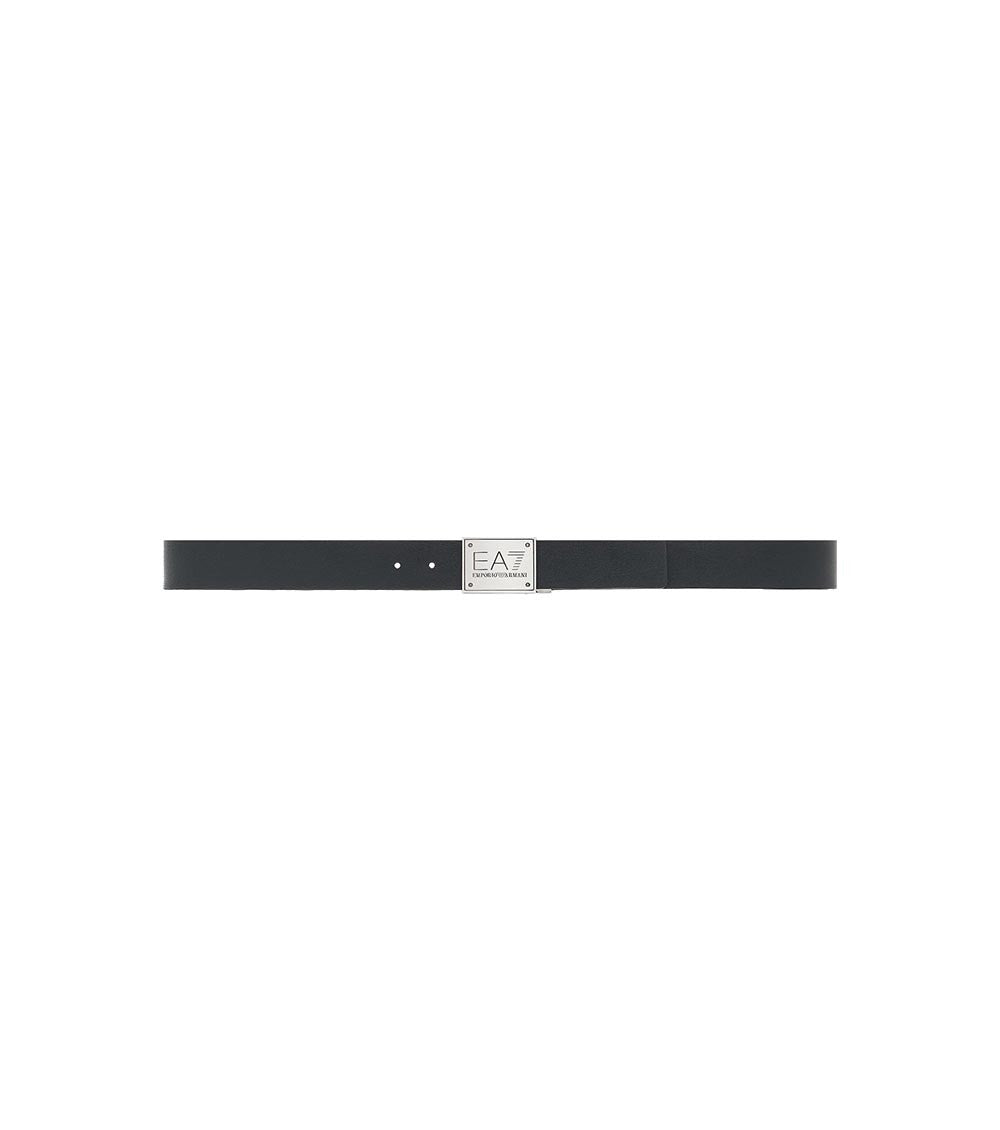 Black Logo Buckle Reversible Belt 2