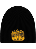Black Logo-applique Wool Beanie Hat 1