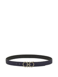 Navy Blue Classic Logo Buckle Belt 1
