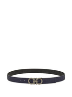 Navy Blue Classic Logo Buckle Belt 1