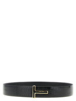 Black Reversible Textured Belt 1