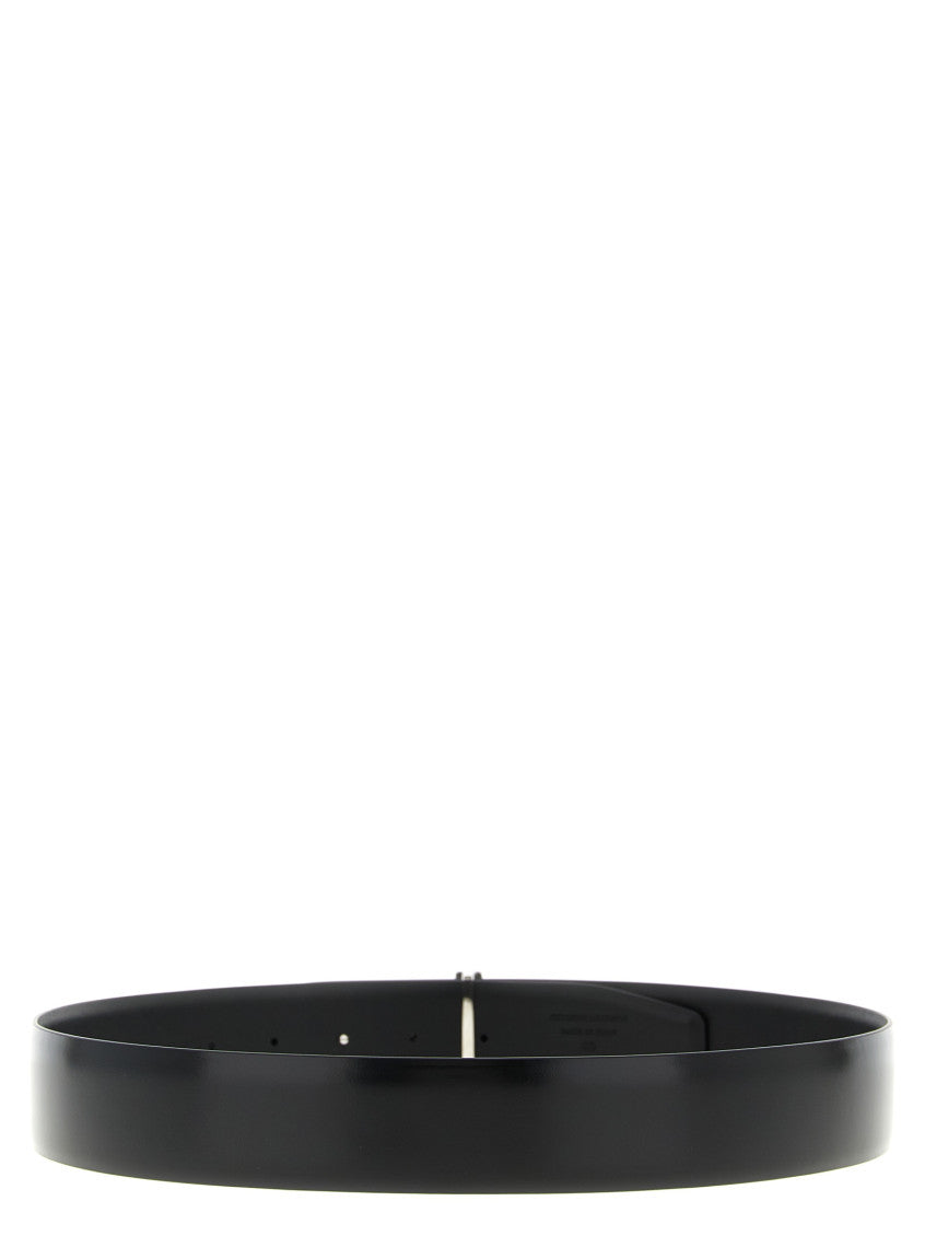 Black Shiny Solid Belt 3