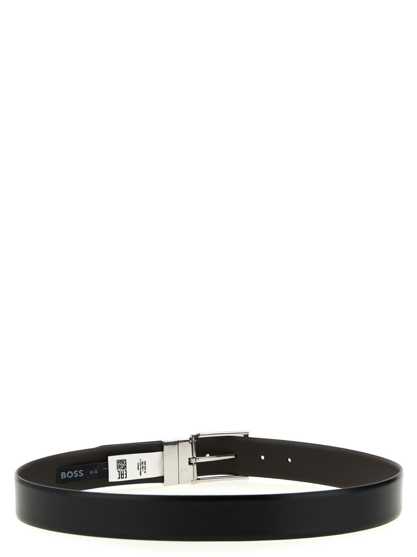 Black/Brown Reversible Textured Belt 3