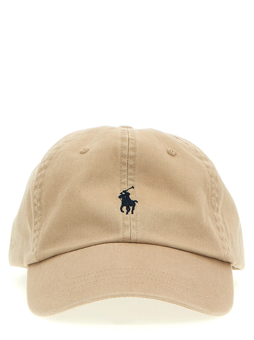 Beige Logo embroidery cap 1
