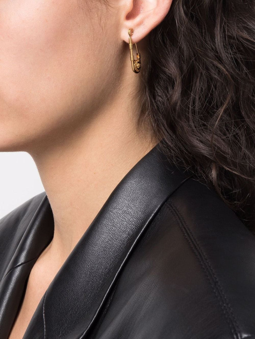 Golden Safety Pin earrings 2