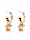 Gold Medusa hoop earrings 1