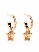 Gold Medusa hoop earrings 1