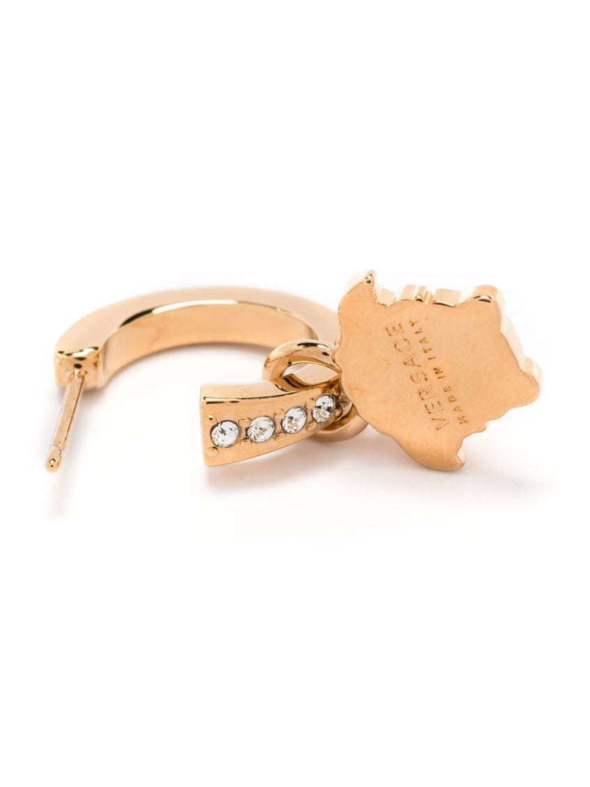Gold Medusa hoop earrings 3