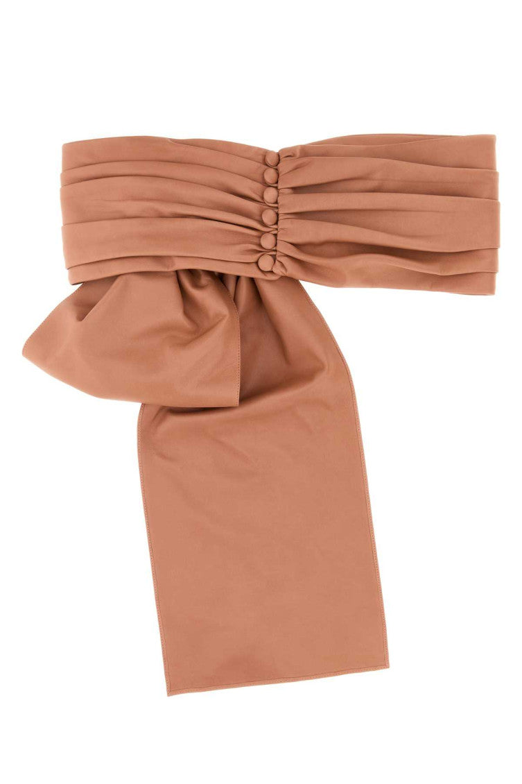 Pink Bow Solid Tie Belt 2