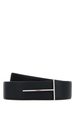 Black T Textured Belt 1