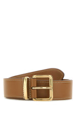 Beige Caramel Solid Buckle Belt 1