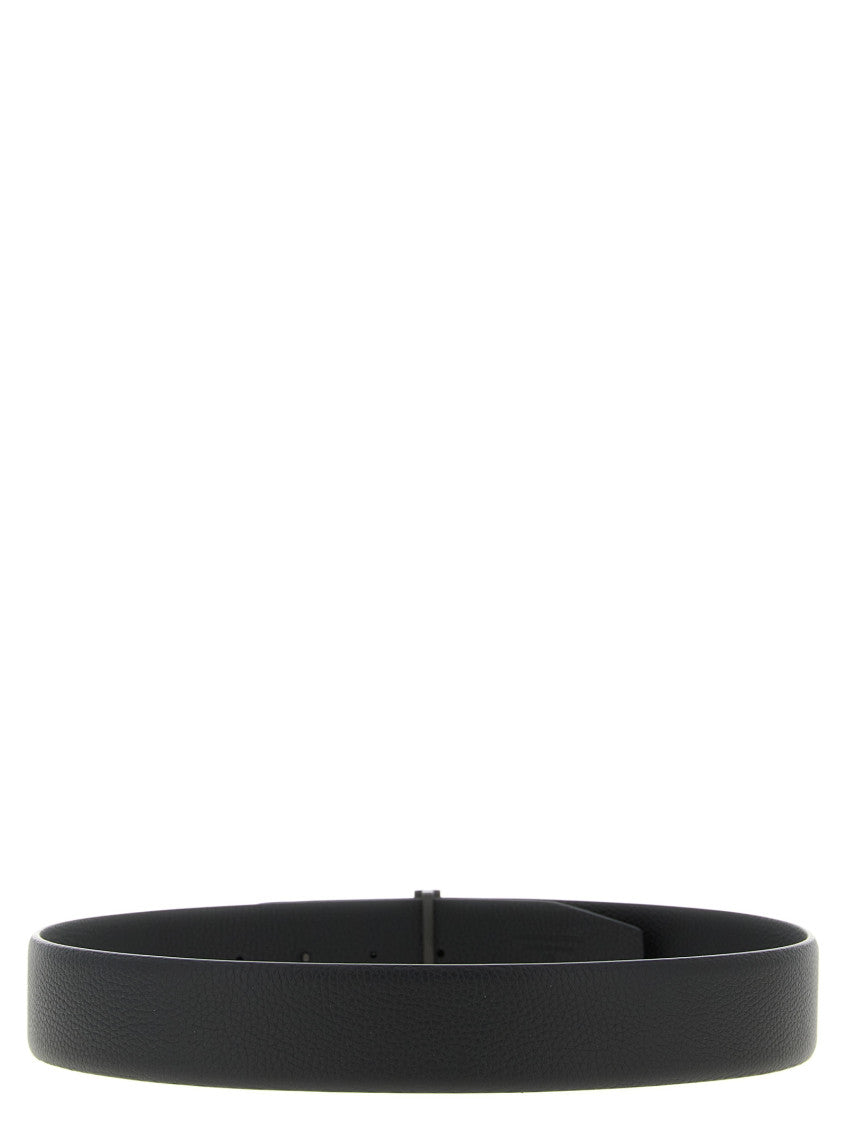 Black Reversible T Buckle Belt 2