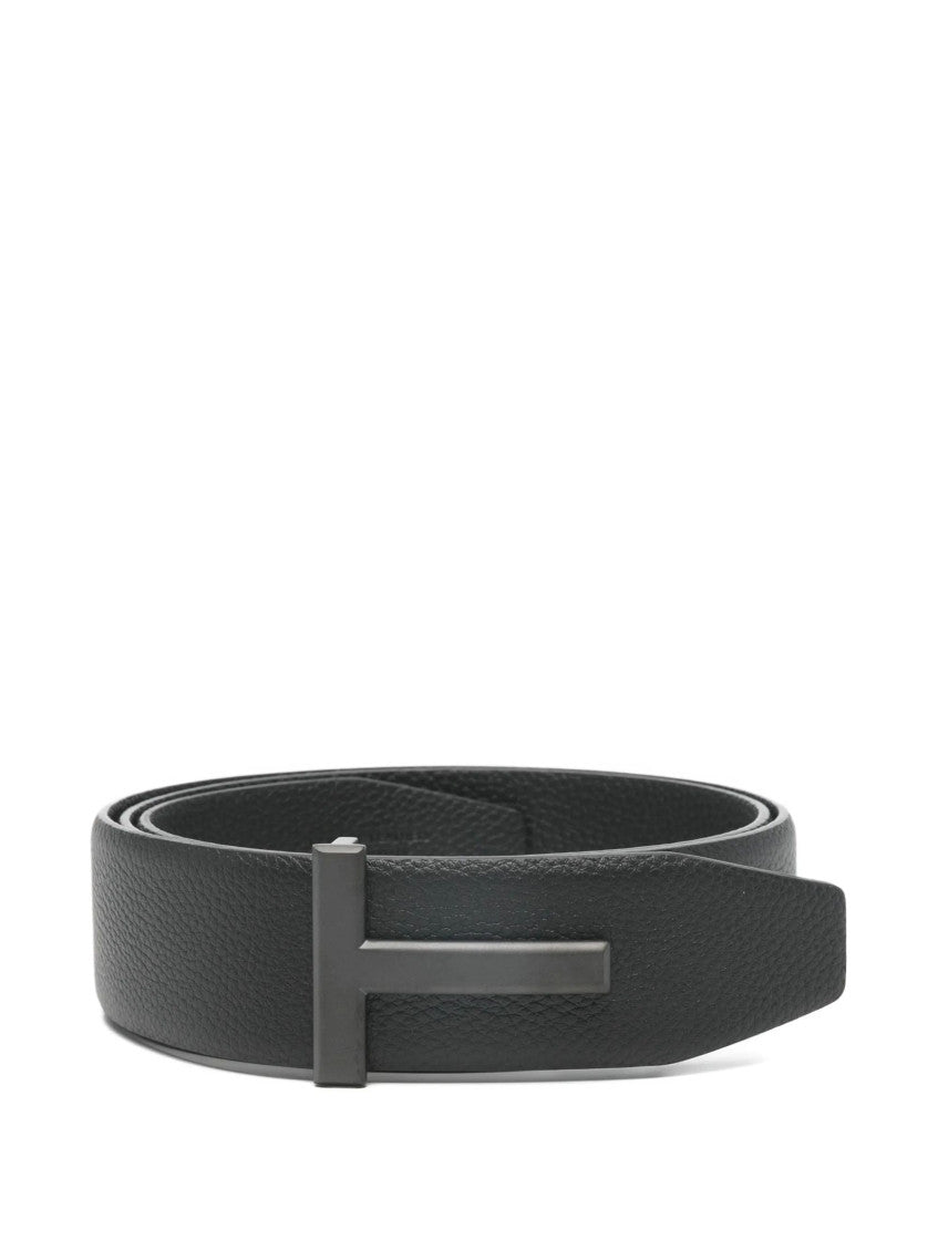 Black Reversible T Buckle Belt 3