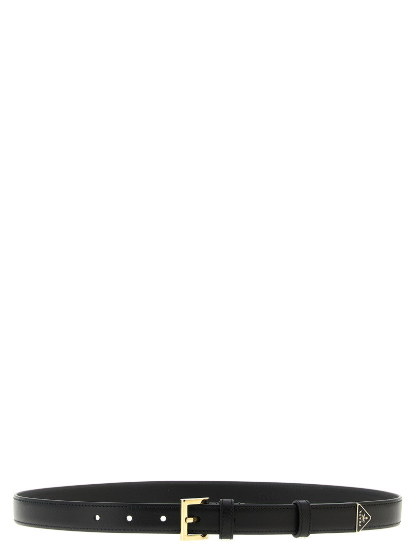 Black Solid Buckle Belt 1