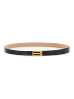 Black Textured Buckle Belt 1