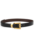 Black Solid Buckle Belt 1