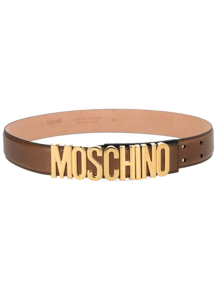 Brown Logo Buckle Belt 1