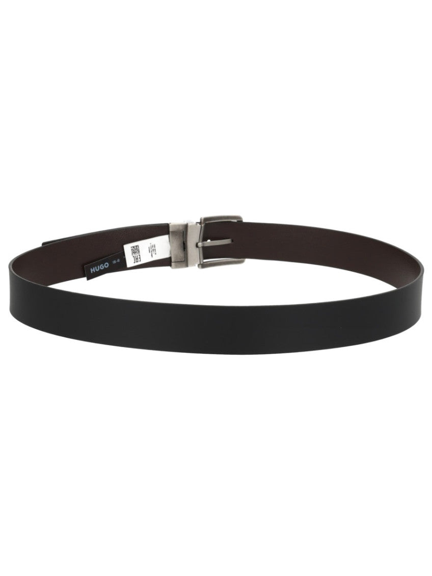 Black Solid Buckle Belt 2