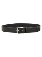 Black Solid Buckle Belt 1