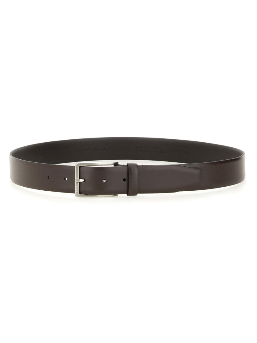 Brown Solid Buckle Belt 1