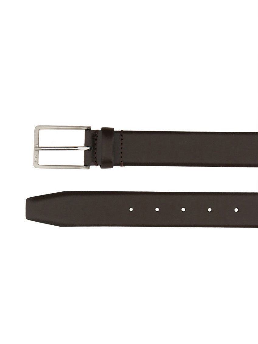 Brown Solid Buckle Belt 3